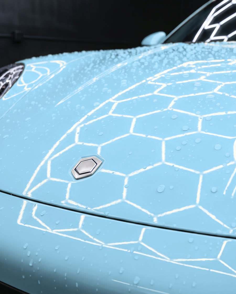 Water beading on coated paint