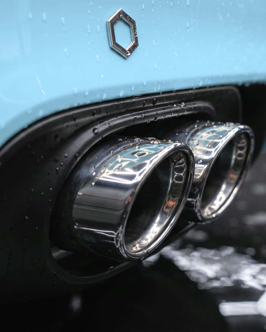 Polished exhaust tips
